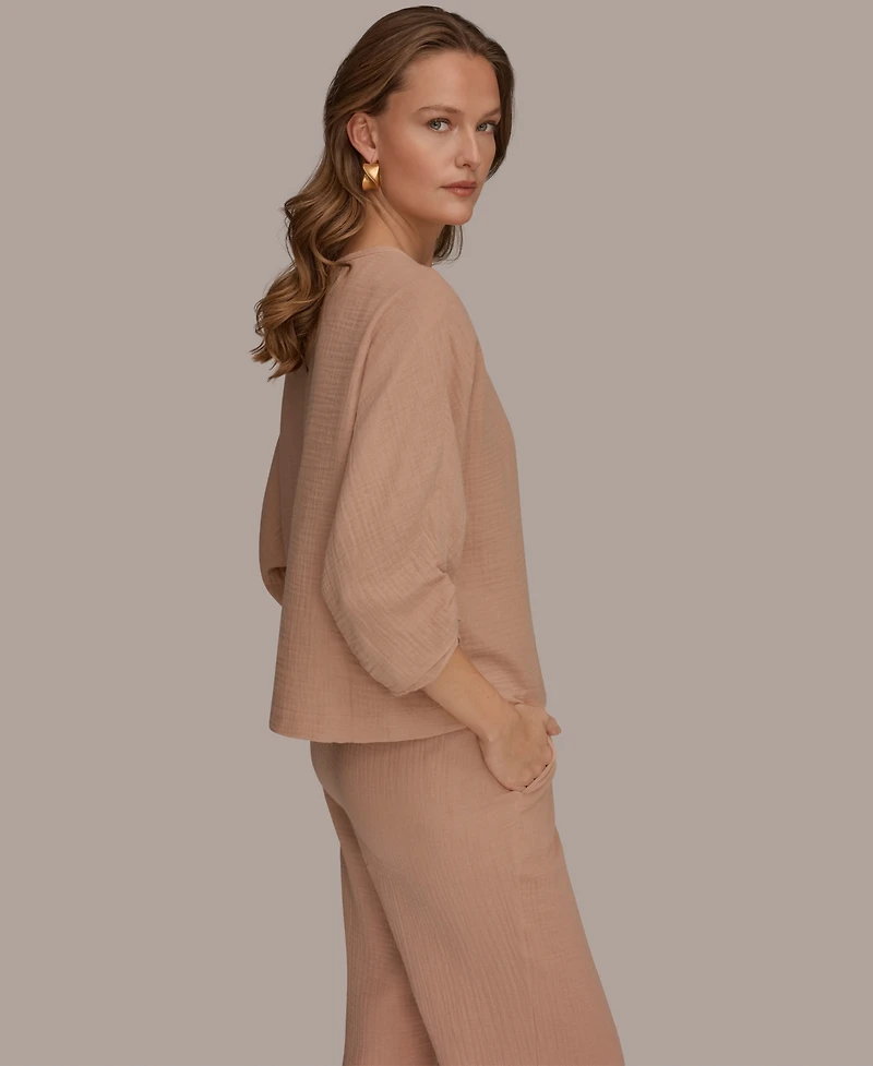 Donna Karan Weekend Women's Boat Neck Blouse