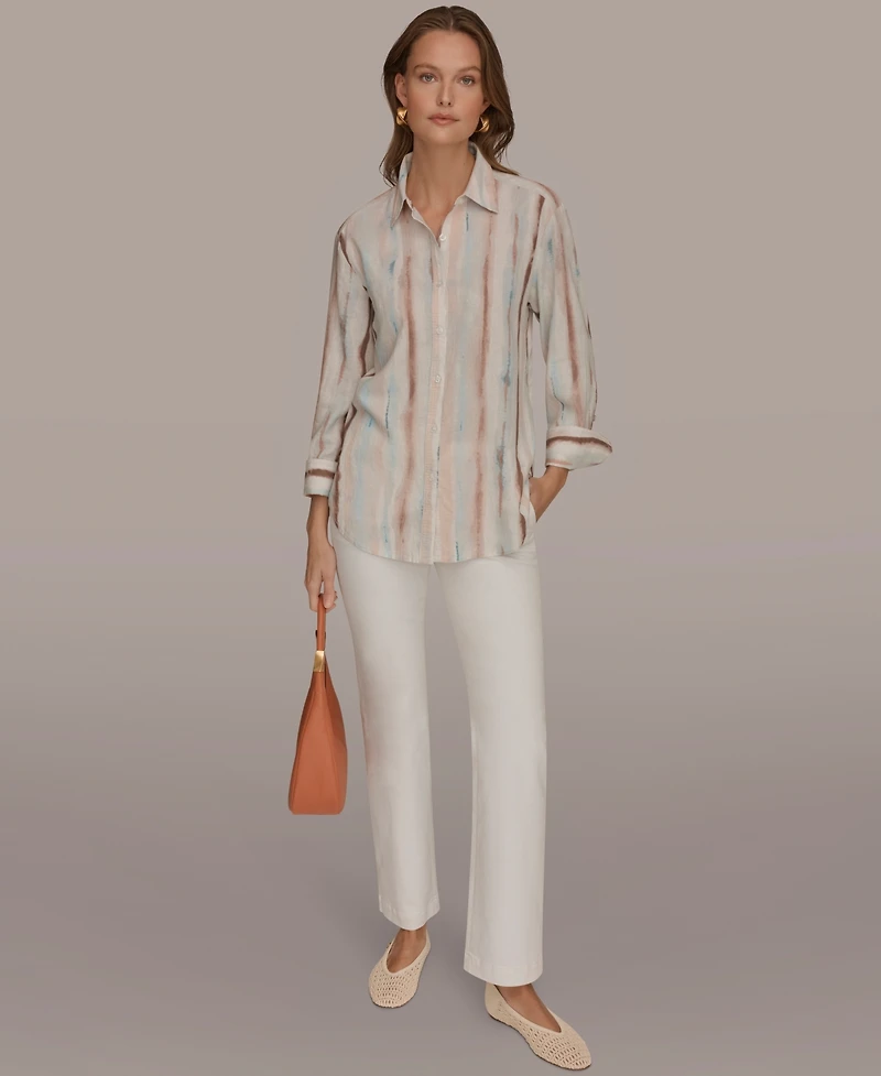 Donna Karan Weekend Women's Long-Sleeve Button-Down Shirt