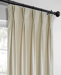 Half Price Drapes French Pleat Heritage Plush Velvet Room Darkening Curtain