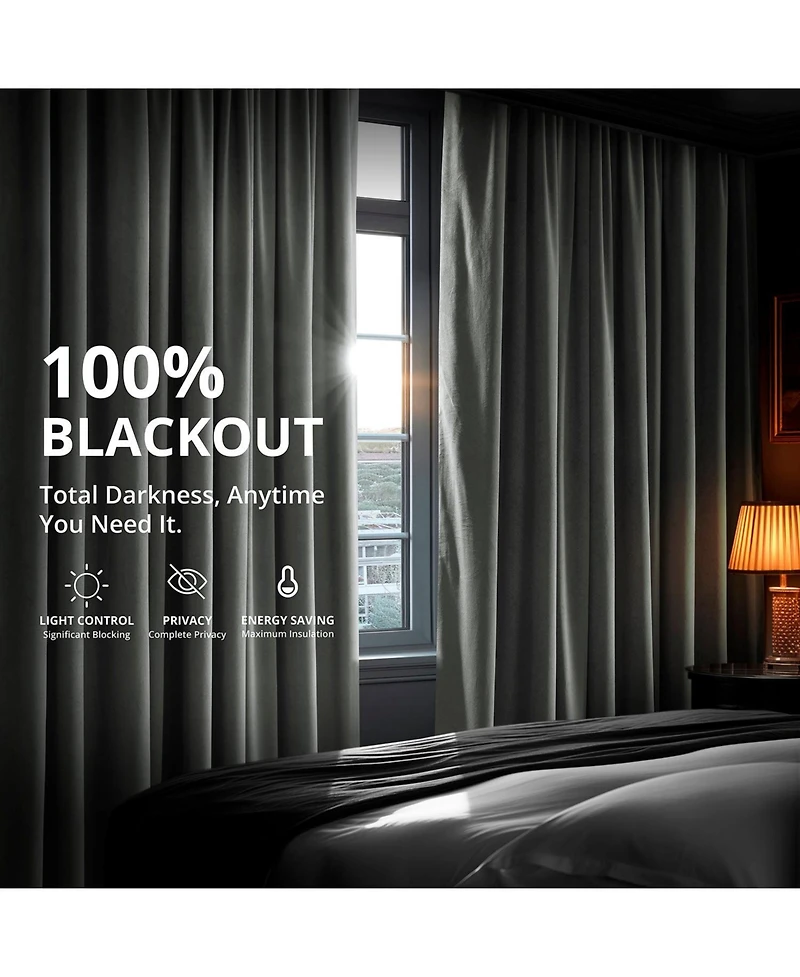 Half Price Drapes French Pleat Signature Velvet Blackout Curtain