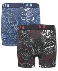 Jordan Boys' 8-18 Printed Boxer Briefs, 2-Pack