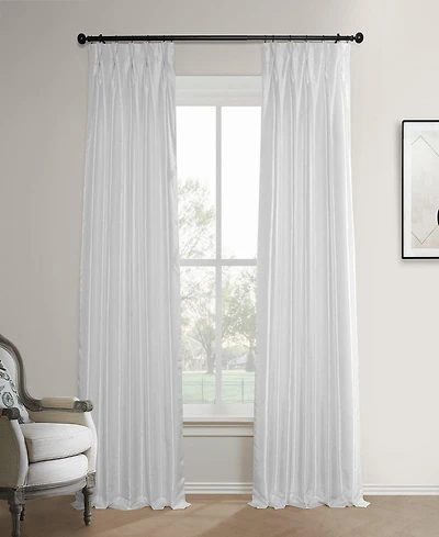 Half Price Drapes French Pleat Faux Silk Taffeta Blackout Curtain