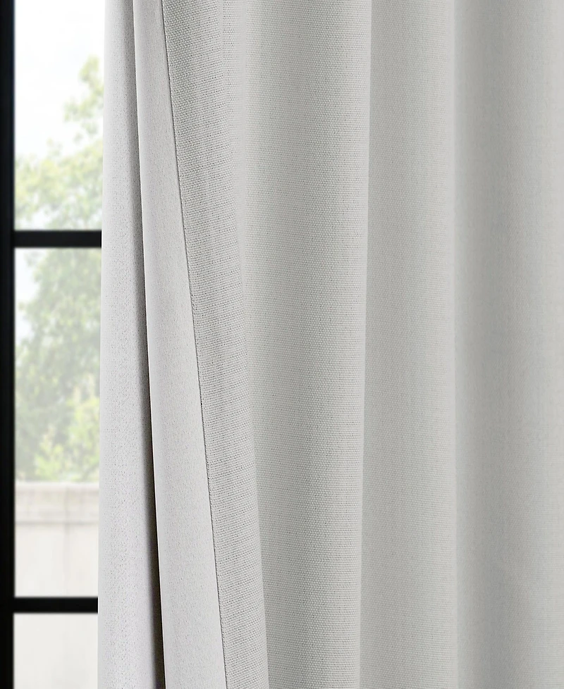 Half Price Drapes French Pleat Textured Faux Linen Room Darkening Curtain