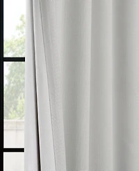 Half Price Drapes French Pleat Textured Faux Linen Room Darkening Curtain