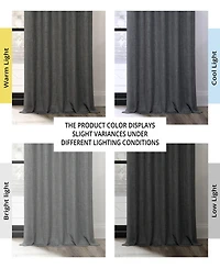 Half Price Drapes French Pleat Textured Faux Linen Room Darkening Curtain
