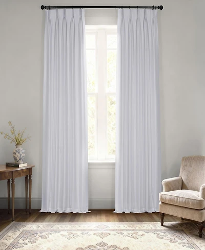 Half Price Drapes French Pleat Vintage Textured Faux Dupioni Silk Blackout Curtain