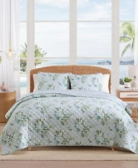Tommy Bahama Home Floral Enchantment Cotton Reversible Quilt Set
