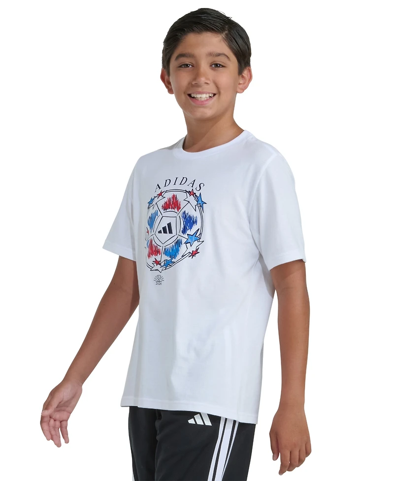 adidas Boys' 8-20 Usa Soccer Short-Sleeve T-Shirt