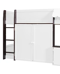 Streamdale Furniture Full Loft House Bed with Playhouse & Storage