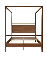 Streamdale Furniture Solid Wood Canopy Bed Frame, Queen