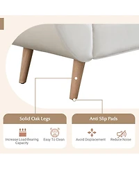 Streamdale Furniture Upholstered Velvet Bench with 2 Pillows and Rolled Arms