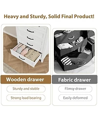 Gaomon 5 Dresser for Bedroom, 41.3 in Tall Vertical Drawer Dresser with Large