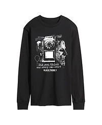 Airwaves Men's Black Phone 2 Collage Long-Sleeve Graphic T-Shirt