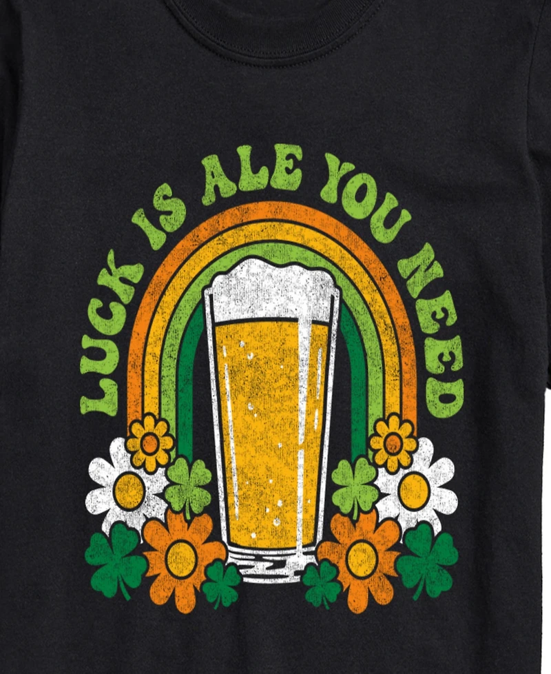 Airwaves Men's Instant Message Luck Is Ale You Need Short-Sleeve Graphic T-Shirt