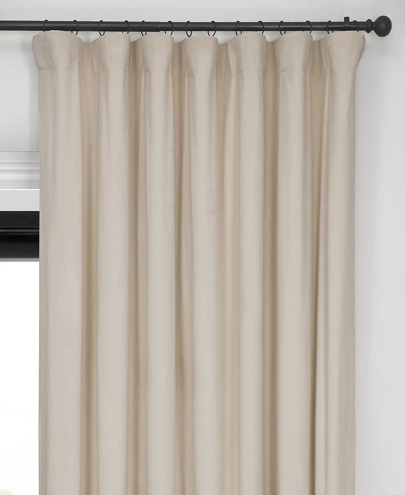 Half Price Drapes Neutral Ground Signature Extra Wide Velvet Blackout Curtain