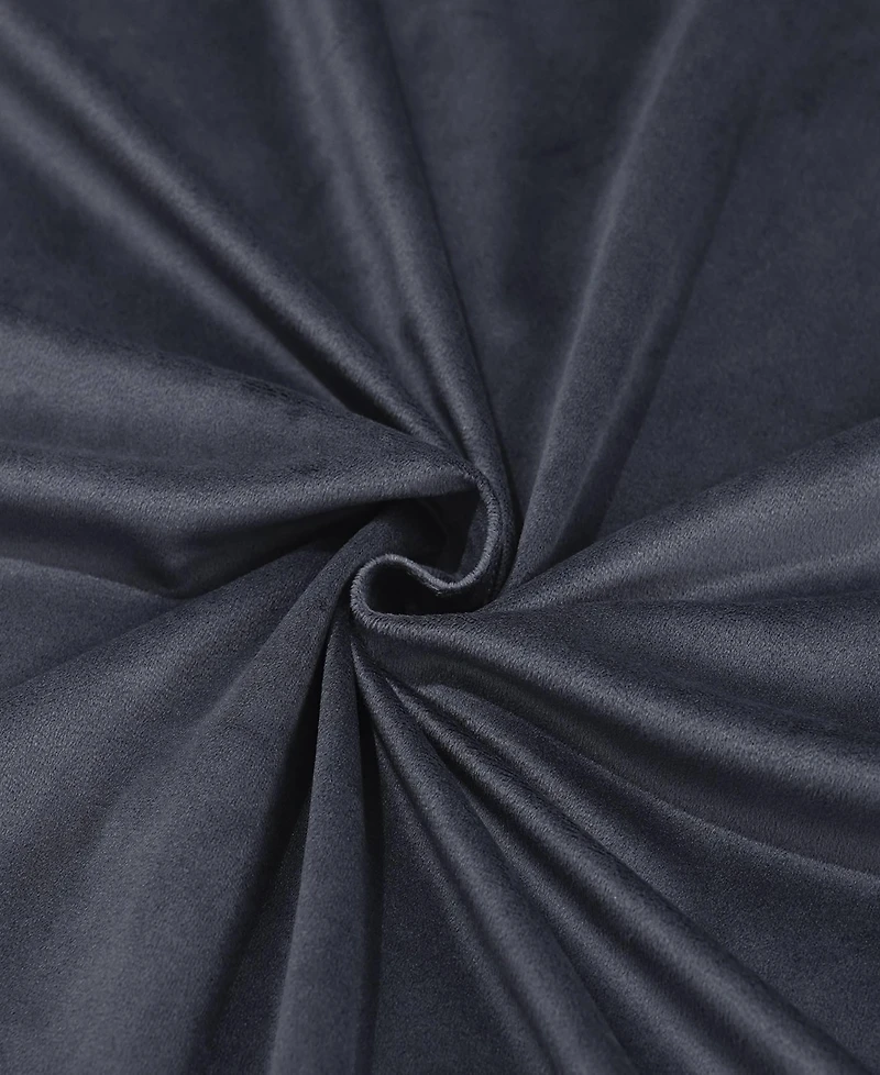 Half Price Drapes Distance Blue Grey Grommet Signature Velvet Blackout Curtain