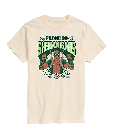 Airwaves Men's Deadpool Prone To Shenanigans Short-Sleeve Graphic T-Shirt