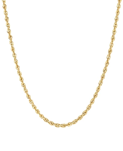 Macy's Hollow Rope Chain Necklace in 14k Yellow Gold