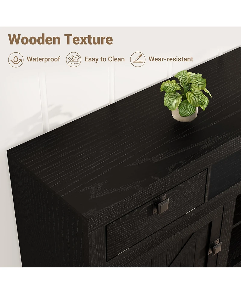 gaomon Farmhouse Tv Stand for Tv Up to 80 Inches