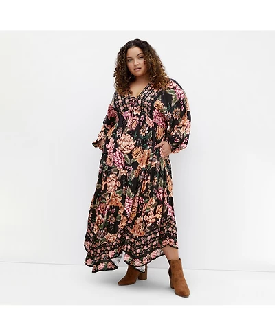 City Chic Women's Devine Beauty Border Dress