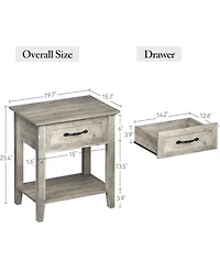 gaomon Nightstands, End Table with Drawer, Side Table for Living Room