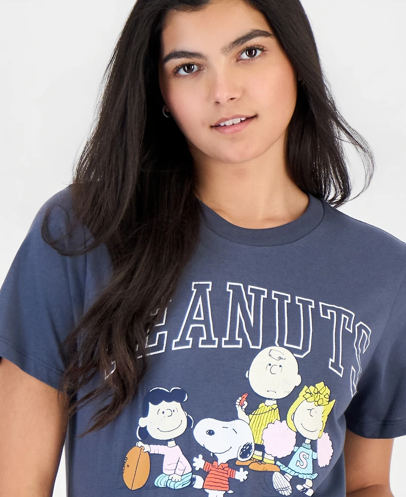 Grayson Threads, The Label Juniors' Peanuts Graphic Print Crewneck T-Shirt