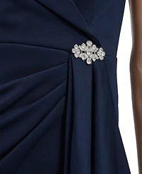 Jessica Howard Women's Sleeveless V-Neck Midi Dress