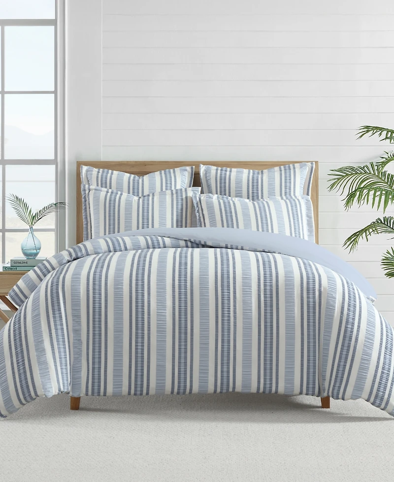 Levtex Home Seaside Stripes Textured -Pc. Duvet Cover Set