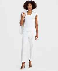Anne Klein Women's Pull-On Wide-Leg Ankle Pants