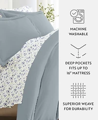 ienjoy Home Bedding Bundle 8-Piece Comforter with Duvet Cover Set