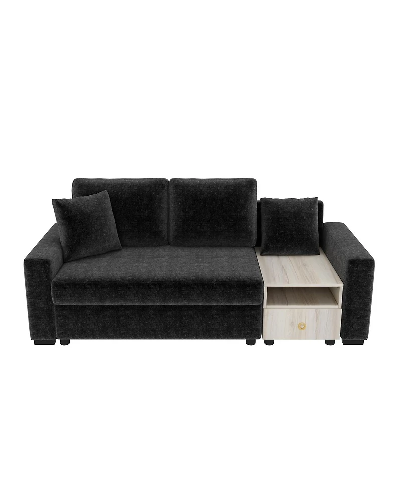 Streamdale Modern Sofa Couch Modular Upholstered with Storage Armrest & Console