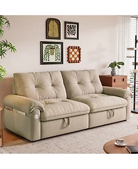 Streamdale convertible sofa bed, 2-in-1 cloud-like fabric, for living rooms/bedrooms.