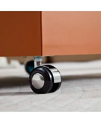 Streamdale Modern Mdf Saddle Leather Table - Two Compact Sizes