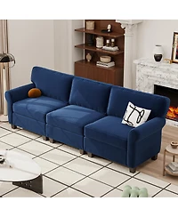 Streamdale 3-Seater Corduroy Sofa Couch with Deep Seats & Armrests