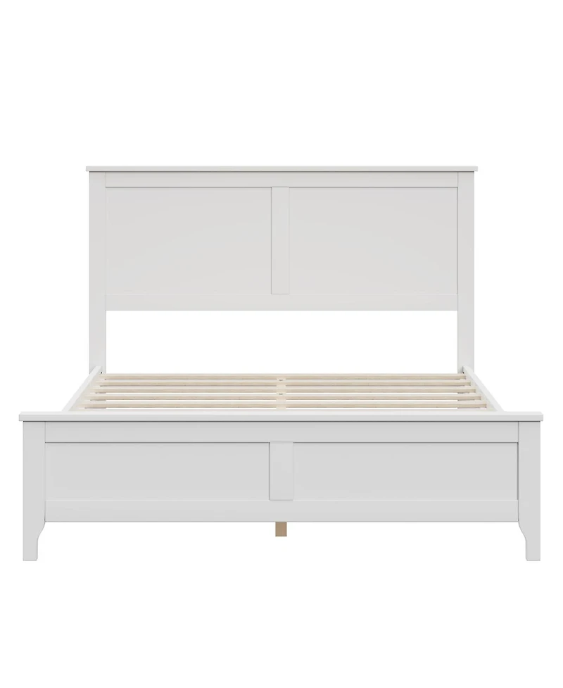 Streamdale Furniture Modern Solid Wood Full Platform Bed with Slats Support