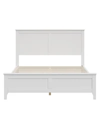 Streamdale Furniture Modern Solid Wood Full Platform Bed with Slats Support