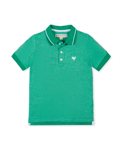 Hope and Henry Little Big Boys' Organic Short Sleeve Knit Pique Polo Shirt