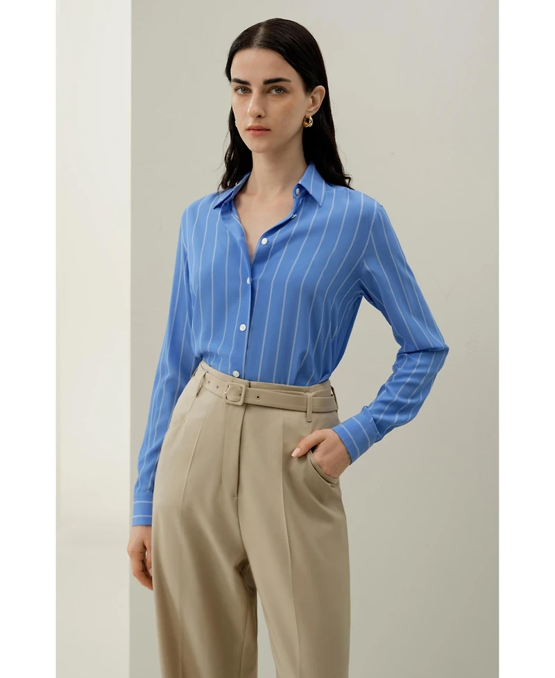 Lilysilk Women's Amalfi Striped Shirt