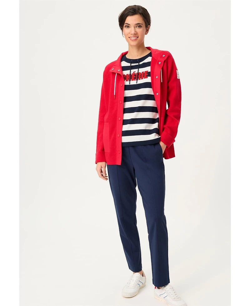 Olsen Women's Cherie Embroidered Jersey Knit Top