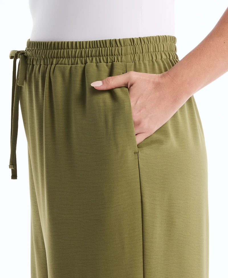Rafaella Plus Drawstring Wide-Leg Pants