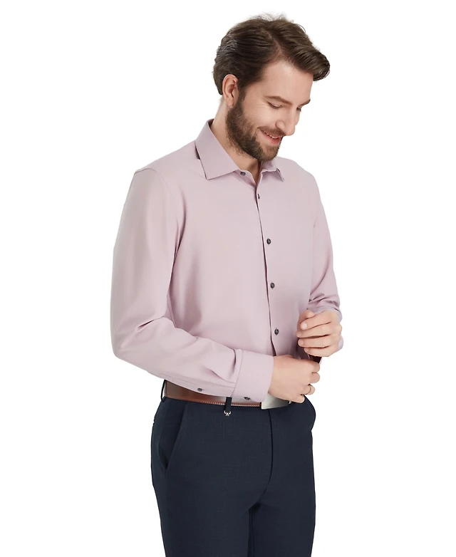 slim fit dress slacks Slim-Fit White Dress Shirt main image 1