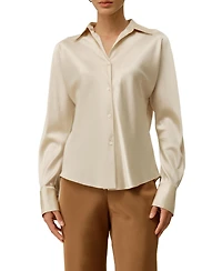 Lilysilk Women's Bias Cut Silk Shirt