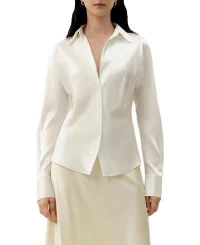 Lilysilk Women's Bias Cut Silk Shirt