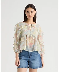 Nvlt Women's Top with Ruffle Detail