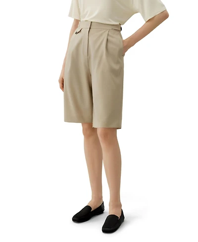 Lilysilk Women's Wool-Silk Bermuda