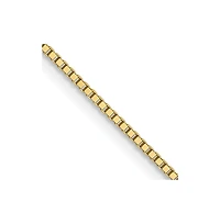 Curata Jewelry Solid 18k Gold Italian 0.7mm Box Chain Necklace