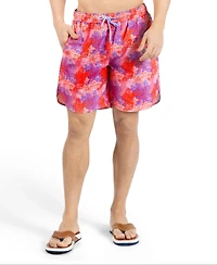 TailorByrd Men's Leaves Printed Swim Shorts