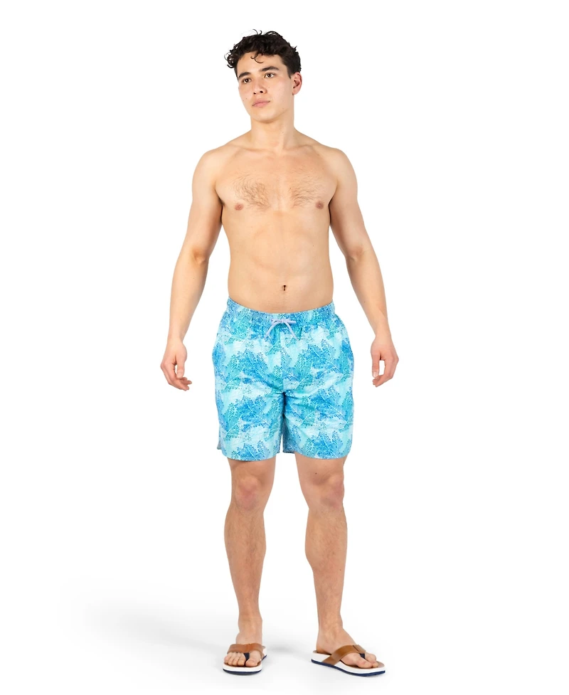 TailorByrd Men's Leaves Printed Swim Shorts