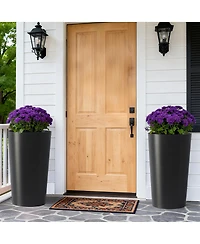 Streamdale Furniture 2 Pack 21.7" Tall Square Planters for Outdoor Plants