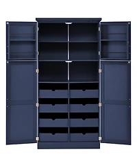 Streamdale Furniture Premium Shaker-Style Pantry Cabinet with 8 Pull-Out Trays